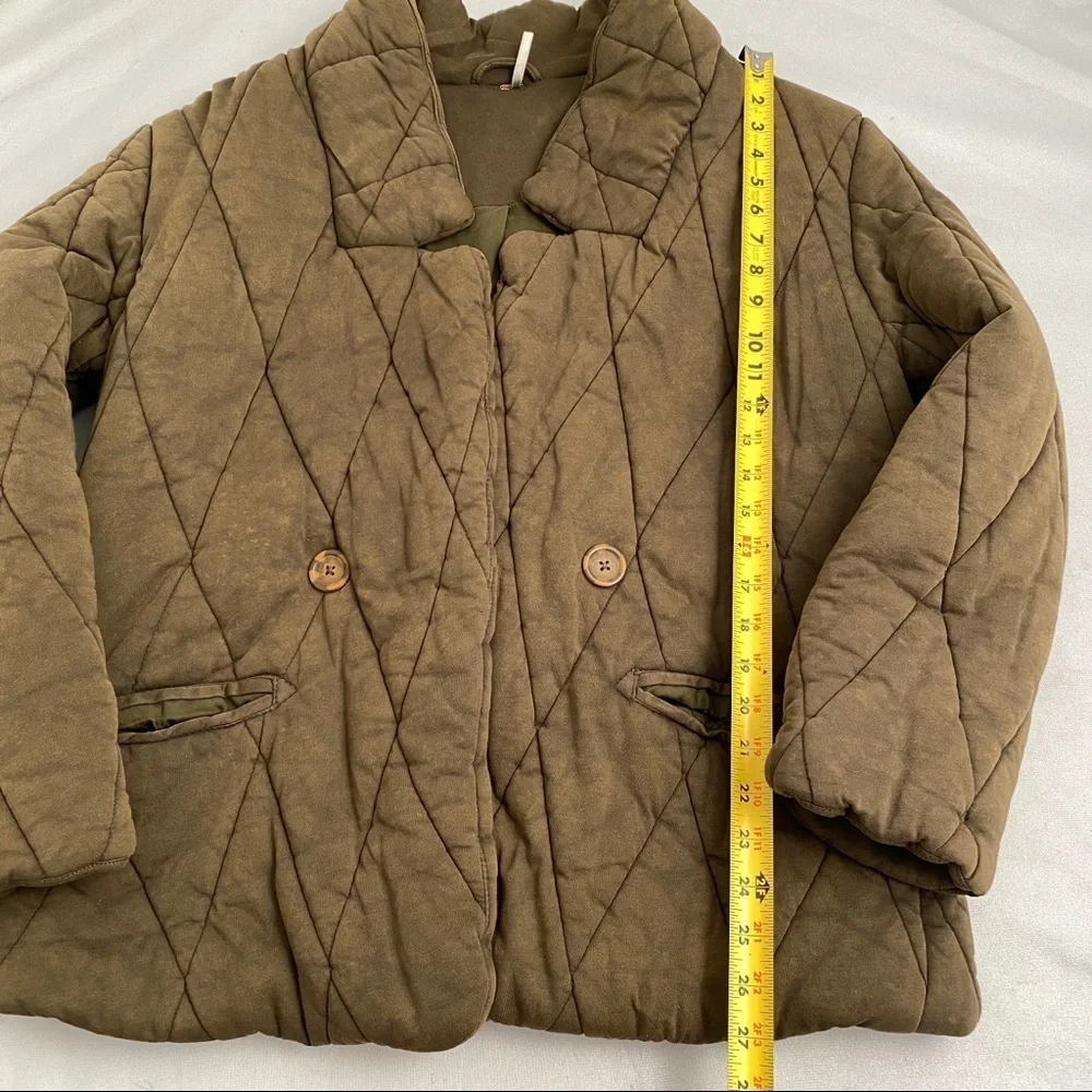 Free People military green Tawny Pillow Jacket M